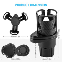 Car Drinking Bottle Holder 360 Degrees Rotatable Water Cup Holder Sunglasses Phone Organizer Storage Car Interior Accessories - 7DAY'S