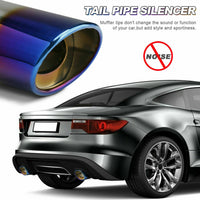 Car Exhaust Pipe Tip Rear Tail Throat Muffler Stainless Steel Round Accessories - 7DAY'S