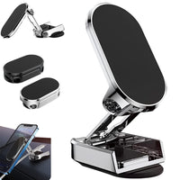 Car Phone Holder, 720 - Degree Adjustable Swivel and Foldable, Alloy Folding Magnetic Bracket, Compatible with All Smartphones, Black - 7DAY'S