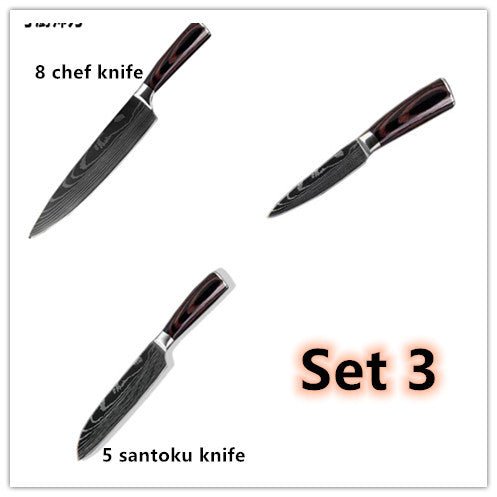 Carpenter's Special Set 6 - piece Set 8 - piece Set Knife Chef Knife Kitchen Knife Cooking stainless steel - 7DAY'S