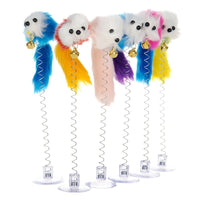 Cartoon Pet Cat Toy Stick Feather Rod Mouse Toy With Mini Bell Cat Catcher Teaser Interactive Cat Toy - 7DAY'S