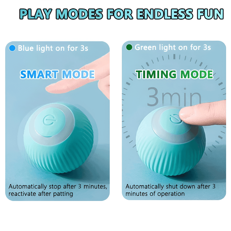 Cat Chase Toy Cat Interactive Ball Smart Pet Cat Toys Indoor Automatic Rolling Magic Ball Electronic Interactive Cat Toy Cat Game Accessories - 7DAY'S