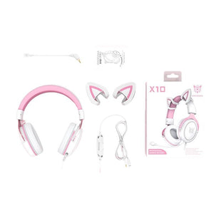 Cat Ear Headphones, 2.4G/Bluetooth Wireless Gaming Headset Stereo Gaming Headset - 7DAY'S