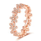 Silver Plated Women Luxury Stackable Ring Real Infinite Flower Daisy Fine Jewelry Rings For Engagement Weddling Party