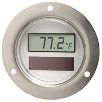 CD2036 Digital Thermometer, Solar Powered Display, Flush Mount, - 50 to 70 Degrees C, 0.1 Degree Resolution, LCD, Indoor Use - 7DAY'S