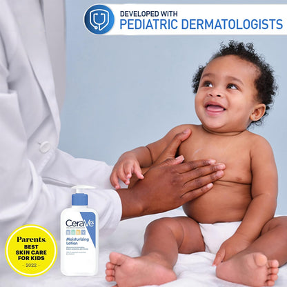 CeraVe Baby Lotion, Gentle Baby Skin Care with Ceramides, Niacinamide & Vitamin E, Fragrance, Paraben, Dye & Phthalates Free, Lightweight Moisturizer, 8 Ounce, Packaging May Vary - 7DAY'S
