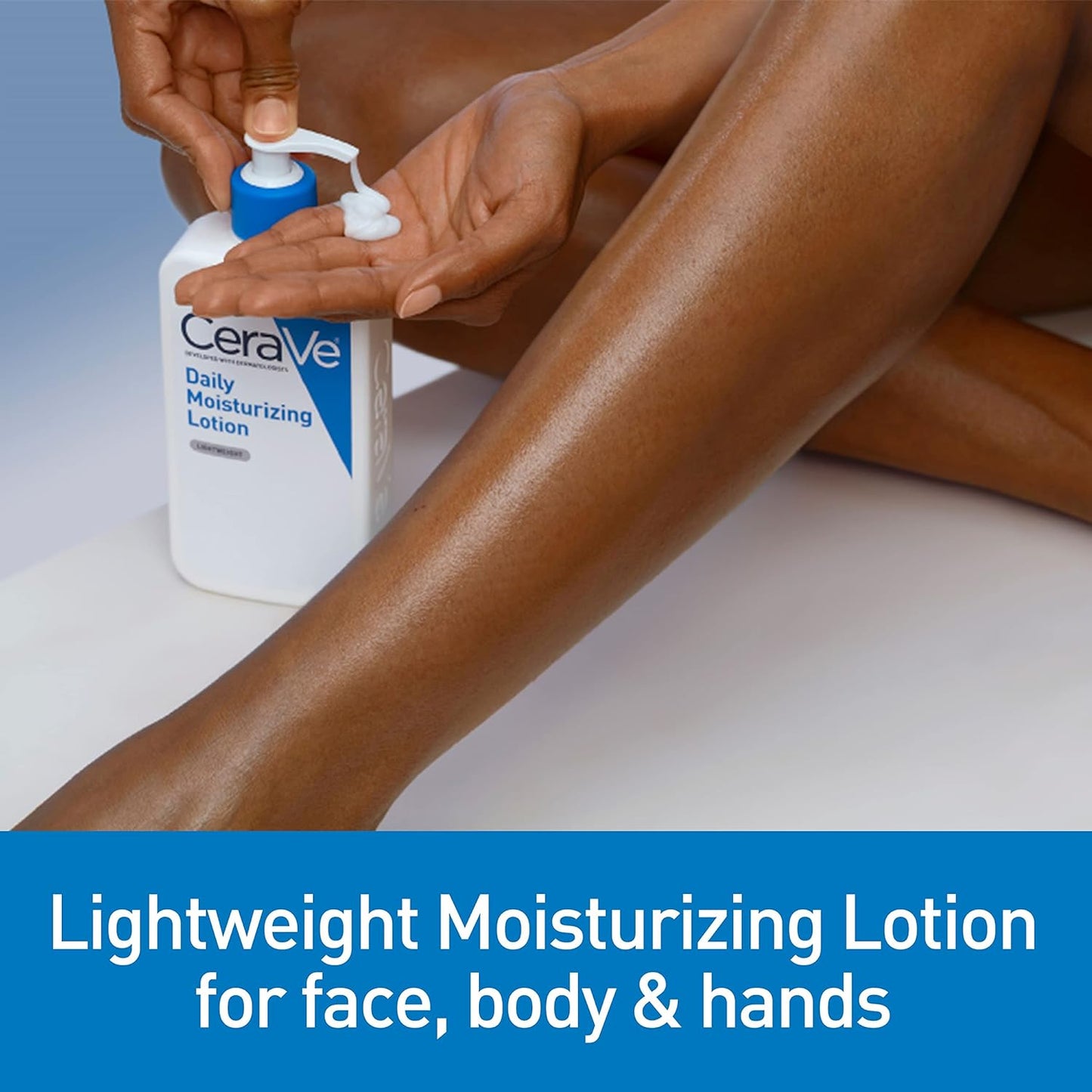 CeraVe Daily Moisturizing Lotion for Dry Skin, Body Lotion & Face Moisturizer with Hyaluronic Acid and Ceramides, Daily Moisturizer, Fragrance Free, Oil - Free, 19 Ounce - 7DAY'S