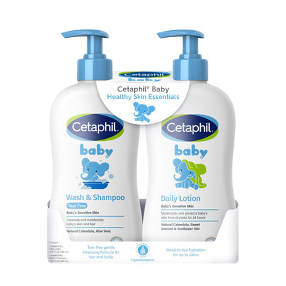 Cetaphil Baby Shampoo and Body Wash with Organic Calendula, Tear Free, Hypoallergenic, Ideal for Everyday Use, Dermatologist Tested, 7.8oz - 7DAY'S
