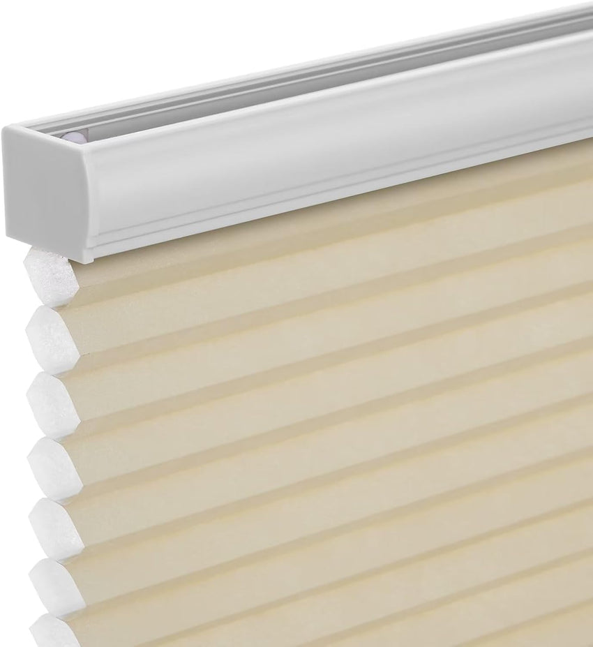 Changshade Cordless Cellular Shades, Blackout Honeycomb Shades for Windows, Room Darkening Pleated Blinds, Easy to Install for Indoor Windows and French Doors, 19" W x 36" H, Grey - 7DAY'S
