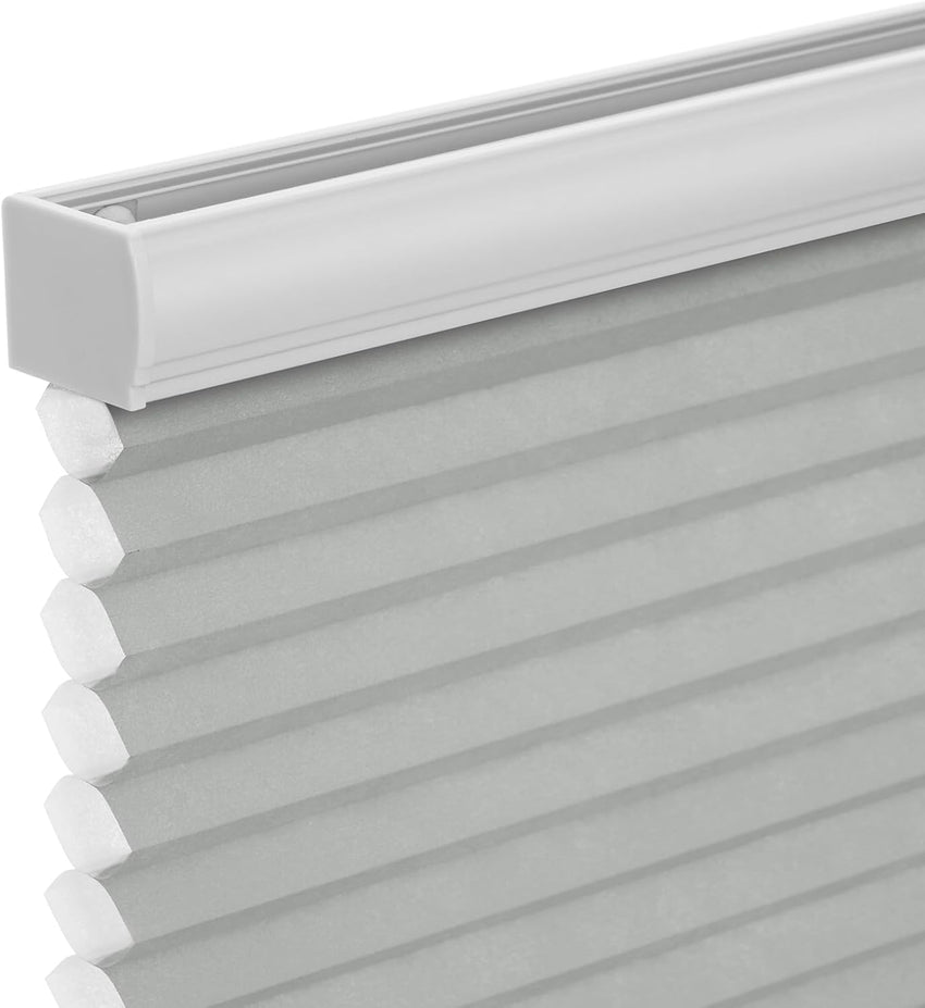 Changshade Cordless Cellular Shades, Blackout Honeycomb Shades for Windows, Room Darkening Pleated Blinds, Easy to Install for Indoor Windows and French Doors, 19" W x 36" H, Grey - 7DAY'S