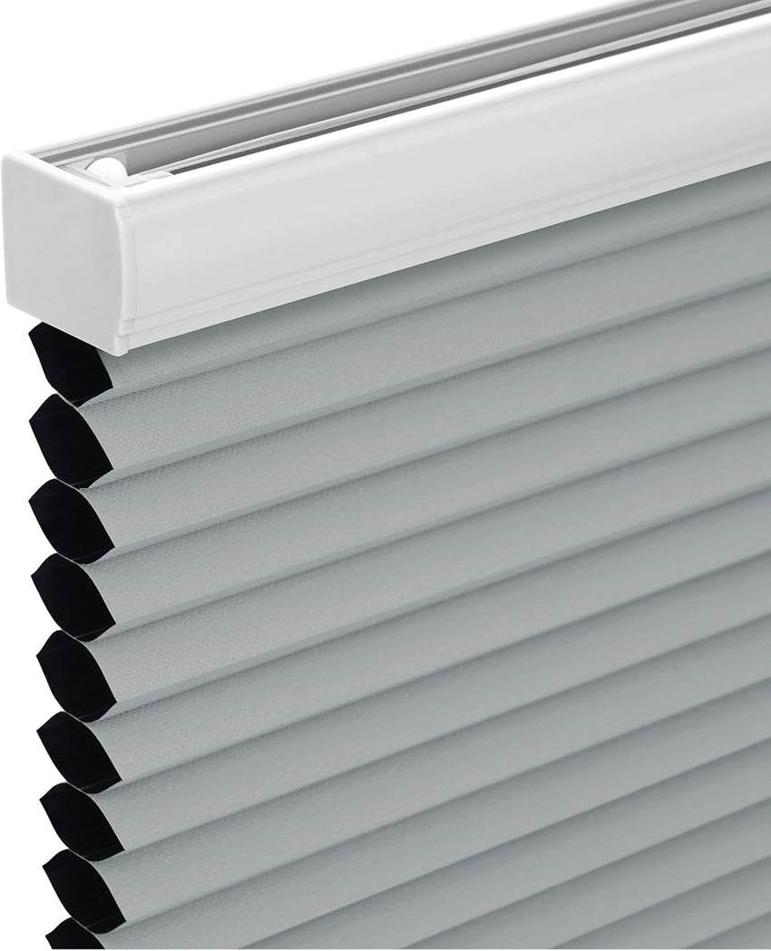 Changshade Cordless Cellular Shades, Blackout Honeycomb Shades for Windows, Room Darkening Pleated Blinds, Easy to Install for Indoor Windows and French Doors, 19" W x 36" H, Grey - 7DAY'S