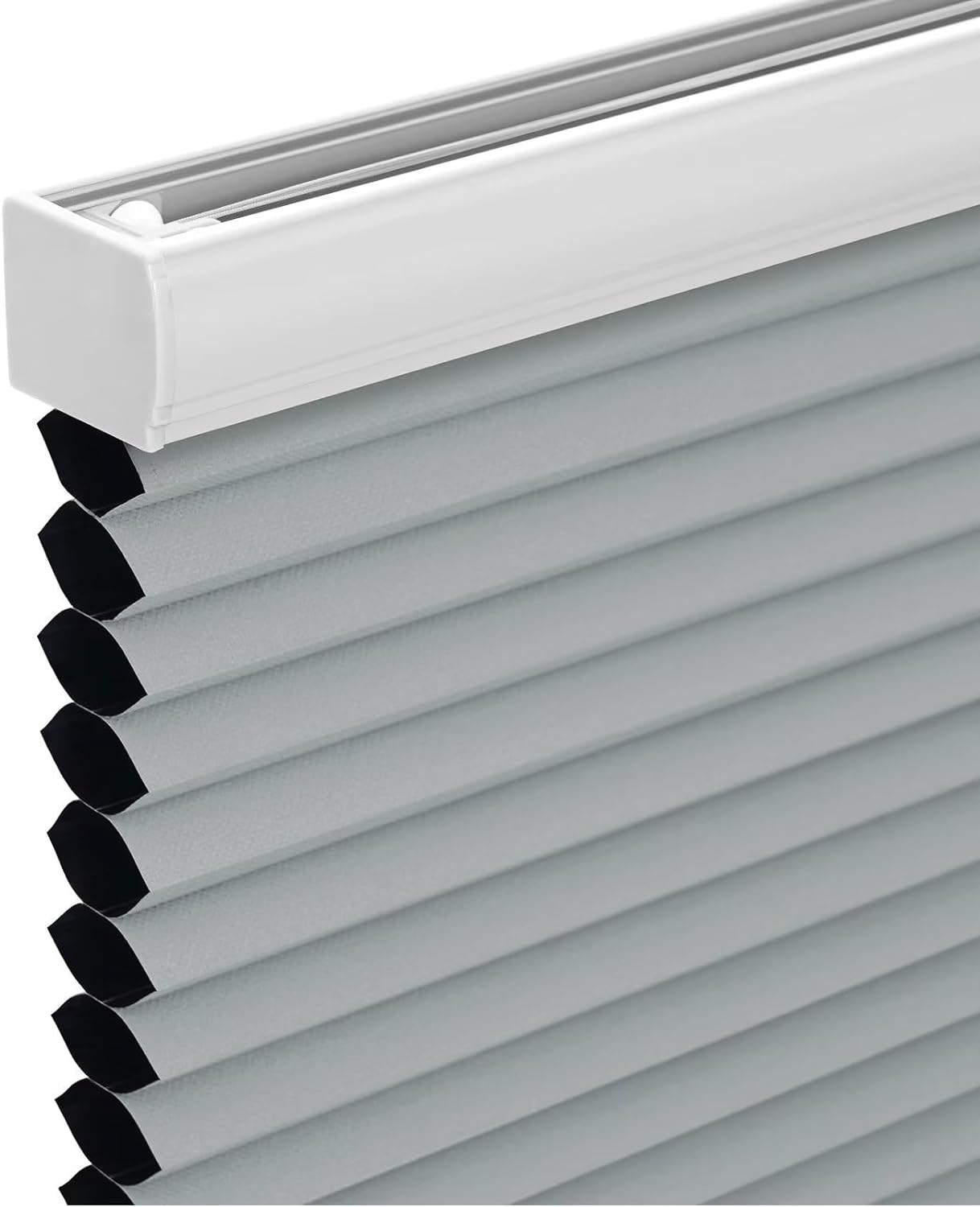 Changshade Cordless Cellular Shades, Blackout Honeycomb Shades for Windows, Room Darkening Pleated Blinds, Easy to Install for Indoor Windows and French Doors, 19" W x 36" H, Grey - 7DAY'S