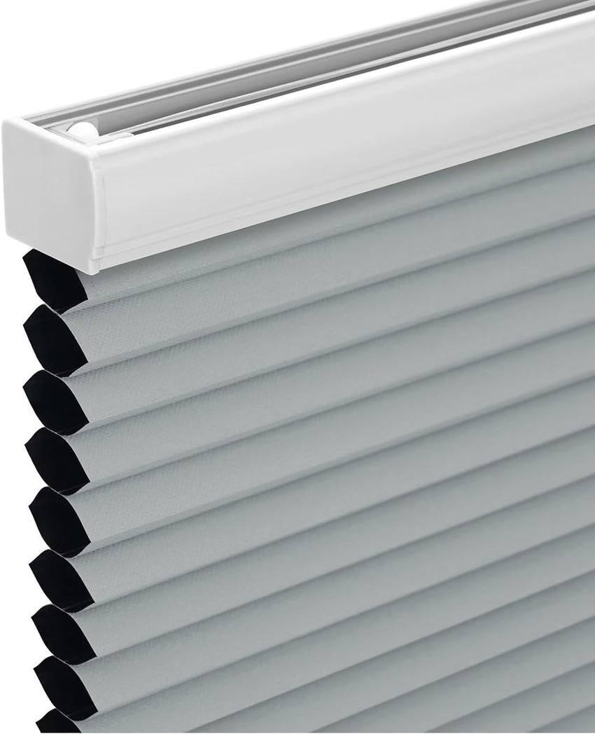 Changshade Cordless Cellular Shades, Blackout Honeycomb Shades for Windows, Room Darkening Pleated Blinds, Easy to Install for Indoor Windows and French Doors, 19" W x 36" H, Grey - 7DAY'S