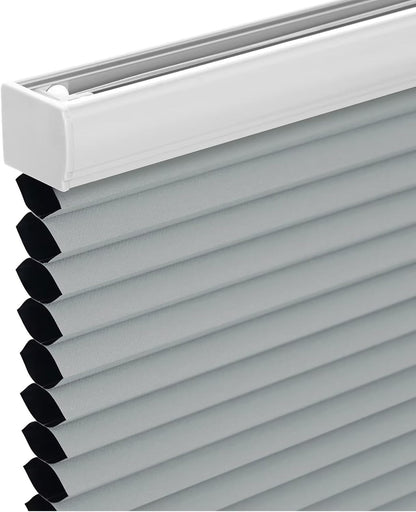 Changshade Cordless Cellular Shades, Blackout Honeycomb Shades for Windows, Room Darkening Pleated Blinds, Easy to Install for Indoor Windows and French Doors, 19" W x 36" H, Grey - 7DAY'S