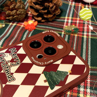 Christmas Gingerbread Man iPhone 14 Phone Case 13pro Apple 12 Cat's Eye 11 Thanksgiving 7/8 Burgundy xs - 7DAY'S