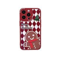 Christmas Gingerbread Man iPhone 14 Phone Case 13pro Apple 12 Cat's Eye 11 Thanksgiving 7/8 Burgundy xs - 7DAY'S