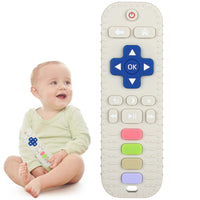 Chuya Baby Teether Toy Chew Toy for Babies 3 - 24 Months TV Remote Control Shape Teething Relief Baby Toys for Infants (Black) - 7DAY'S