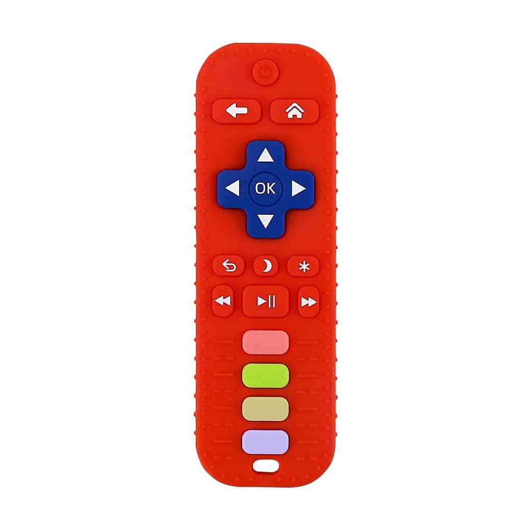 Chuya Baby Teether Toy Chew Toy for Babies 3 - 24 Months TV Remote Control Shape Teething Relief Baby Toys for Infants (Black) - 7DAY'S