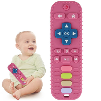 Chuya Baby Teether Toy Chew Toy for Babies 3 - 24 Months TV Remote Control Shape Teething Relief Baby Toys for Infants (Black) - 7DAY'S