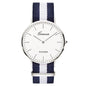 Classic Fashion Stripe Nylon Band Women Watch Top Luxury Brand Men Quartz Wrist Watch Lady Watch Montre Femme Horloge Saat Clock - 7DAY'S