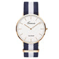 Classic Fashion Stripe Nylon Band Women Watch Top Luxury Brand Men Quartz Wrist Watch Lady Watch Montre Femme Horloge Saat Clock - 7DAY'S