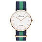Classic Fashion Stripe Nylon Band Women Watch Top Luxury Brand Men Quartz Wrist Watch Lady Watch Montre Femme Horloge Saat Clock - 7DAY'S