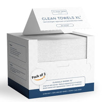 Clean Skin Club Clean Towels XL™, 100% USDA Biobased Face Towel, Disposable Face Towelette, Eczema Association Accepted, Makeup Remover Dry Wipes, Ultra Soft, 50 Ct, 1 Pack - 7DAY'S