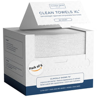 Clean Skin Club Clean Towels XL™, 100% USDA Biobased Face Towel, Disposable Face Towelette, Eczema Association Accepted, Makeup Remover Dry Wipes, Ultra Soft, 50 Ct, 1 Pack - 7DAY'S