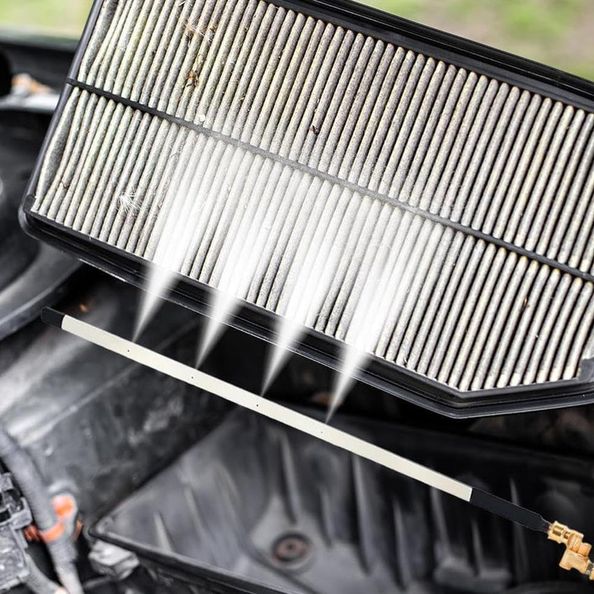 Clear and Clever Radiator Cleaner, Clearandclever Radiator Cleaner, 23.6 Inch（60cm） Thickened Radiator Cleaning Wand with Water & Air Dual - Purpose Connector, Flat Radiator Cleaning for Garden Hose (1) - 7DAY'S