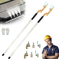 Clear and Clever Radiator Cleaner, Clearandclever Radiator Cleaner, 23.6 Inch（60cm） Thickened Radiator Cleaning Wand with Water & Air Dual - Purpose Connector, Flat Radiator Cleaning for Garden Hose (1) - 7DAY'S