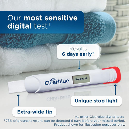 Clearblue Early Digital Pregnancy Test, Early Detection at Home Pregnancy Test, 2 Ct - 7DAY'S