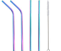 Colourful Reusable Stainless Steel Straws Food grade stainless steel material, safe and reliable - 7DAY'S