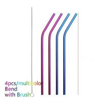 Colourful Reusable Stainless Steel Straws Food grade stainless steel material, safe and reliable - 7DAY'S