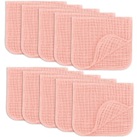 Comfy Cubs Muslin Burp Cloths 20" x 10", Pack of 10 - Large, 6 - Layer, Ultra Absorbent 100% Cotton for Baby Drool and Messes - Soft, Safe & Gentle Baby Burp Cloths for Boys & Girls - Multi - 7DAY'S