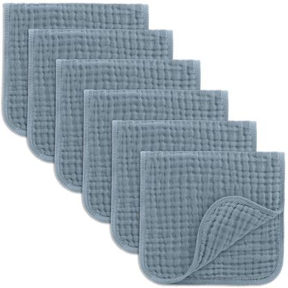 Comfy Cubs Muslin Burp Cloths 20" x 10", Pack of 10 - Large, 6 - Layer, Ultra Absorbent 100% Cotton for Baby Drool and Messes - Soft, Safe & Gentle Baby Burp Cloths for Boys & Girls - Multi - 7DAY'S