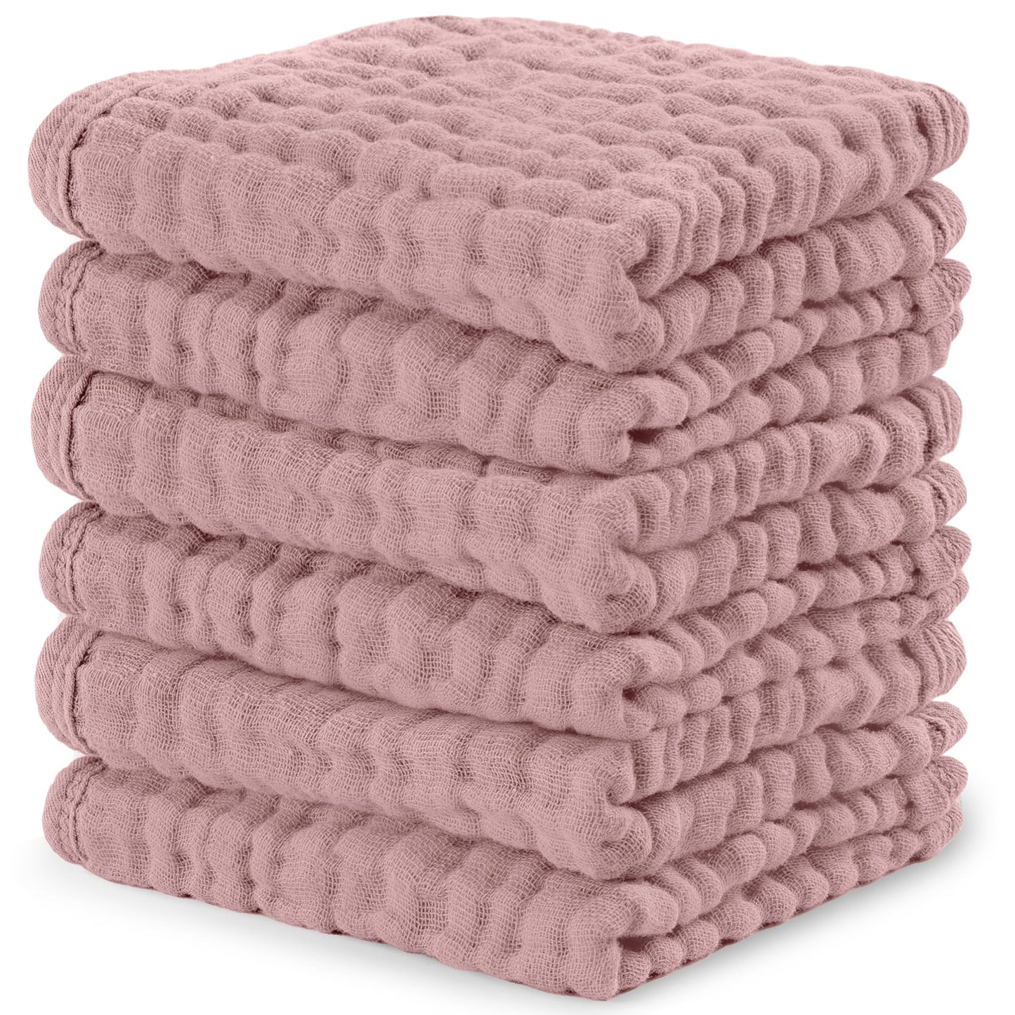 Comfy Cubs Muslin Burp Cloths 20" x 10", Pack of 10 - Large, 6 - Layer, Ultra Absorbent 100% Cotton for Baby Drool and Messes - Soft, Safe & Gentle Baby Burp Cloths for Boys & Girls - Multi - 7DAY'S