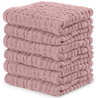 Comfy Cubs Muslin Burp Cloths 20" x 10", Pack of 10 - Large, 6 - Layer, Ultra Absorbent 100% Cotton for Baby Drool and Messes - Soft, Safe & Gentle Baby Burp Cloths for Boys & Girls - Multi - 7DAY'S