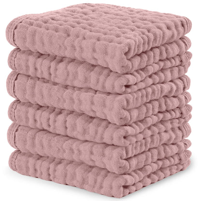 Comfy Cubs Muslin Burp Cloths 20" x 10", Pack of 10 - Large, 6 - Layer, Ultra Absorbent 100% Cotton for Baby Drool and Messes - Soft, Safe & Gentle Baby Burp Cloths for Boys & Girls - Multi - 7DAY'S