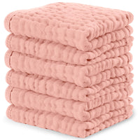 Comfy Cubs Muslin Burp Cloths 20" x 10", Pack of 10 - Large, 6 - Layer, Ultra Absorbent 100% Cotton for Baby Drool and Messes - Soft, Safe & Gentle Baby Burp Cloths for Boys & Girls - Multi - 7DAY'S