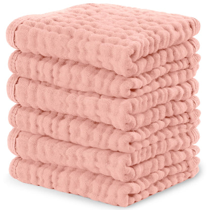 Comfy Cubs Muslin Burp Cloths 20" x 10", Pack of 10 - Large, 6 - Layer, Ultra Absorbent 100% Cotton for Baby Drool and Messes - Soft, Safe & Gentle Baby Burp Cloths for Boys & Girls - Multi - 7DAY'S