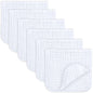 Comfy Cubs Muslin Burp Cloths 20" x 10", Pack of 10 - Large, 6 - Layer, Ultra Absorbent 100% Cotton for Baby Drool and Messes - Soft, Safe & Gentle Baby Burp Cloths for Boys & Girls - Multi - 7DAY'S