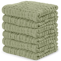 Comfy Cubs Muslin Burp Cloths 20" x 10", Pack of 10 - Large, 6 - Layer, Ultra Absorbent 100% Cotton for Baby Drool and Messes - Soft, Safe & Gentle Baby Burp Cloths for Boys & Girls - Multi - 7DAY'S