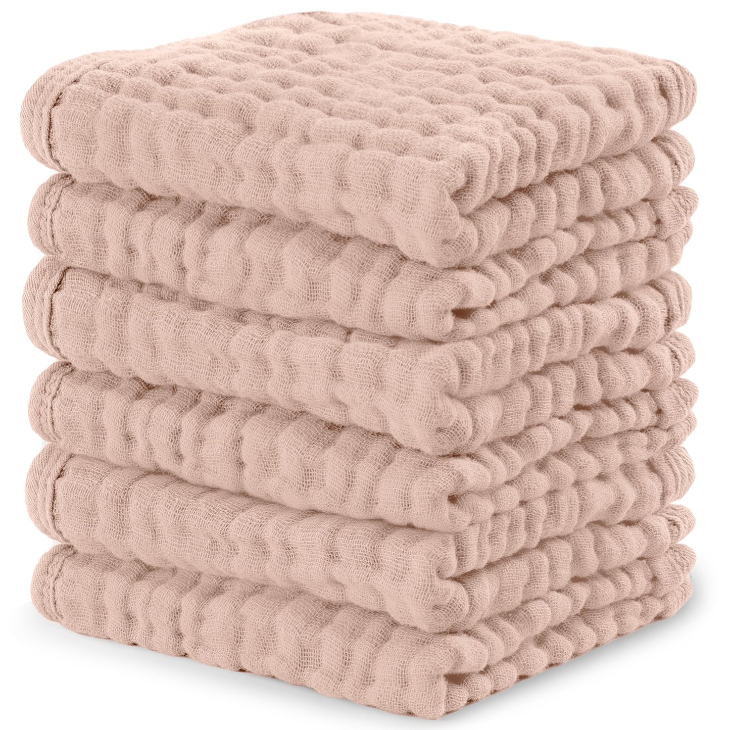 Comfy Cubs Muslin Burp Cloths 20" x 10", Pack of 10 - Large, 6 - Layer, Ultra Absorbent 100% Cotton for Baby Drool and Messes - Soft, Safe & Gentle Baby Burp Cloths for Boys & Girls - Multi - 7DAY'S