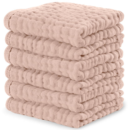 Comfy Cubs Muslin Burp Cloths 20" x 10", Pack of 10 - Large, 6 - Layer, Ultra Absorbent 100% Cotton for Baby Drool and Messes - Soft, Safe & Gentle Baby Burp Cloths for Boys & Girls - Multi - 7DAY'S
