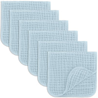 Comfy Cubs Muslin Burp Cloths 20" x 10", Pack of 10 - Large, 6 - Layer, Ultra Absorbent 100% Cotton for Baby Drool and Messes - Soft, Safe & Gentle Baby Burp Cloths for Boys & Girls - Multi - 7DAY'S