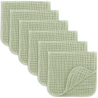 Comfy Cubs Muslin Burp Cloths 20" x 10", Pack of 10 - Large, 6 - Layer, Ultra Absorbent 100% Cotton for Baby Drool and Messes - Soft, Safe & Gentle Baby Burp Cloths for Boys & Girls - Multi - 7DAY'S