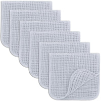 Comfy Cubs Muslin Burp Cloths 20" x 10", Pack of 10 - Large, 6 - Layer, Ultra Absorbent 100% Cotton for Baby Drool and Messes - Soft, Safe & Gentle Baby Burp Cloths for Boys & Girls - Multi - 7DAY'S