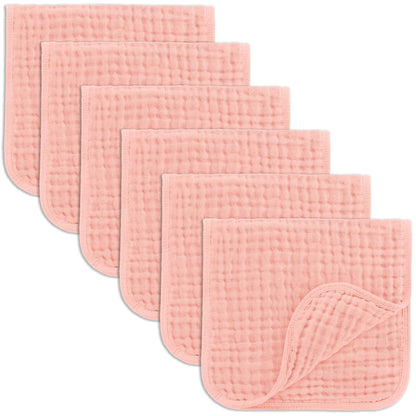 Comfy Cubs Muslin Burp Cloths 20" x 10", Pack of 10 - Large, 6 - Layer, Ultra Absorbent 100% Cotton for Baby Drool and Messes - Soft, Safe & Gentle Baby Burp Cloths for Boys & Girls - Multi - 7DAY'S