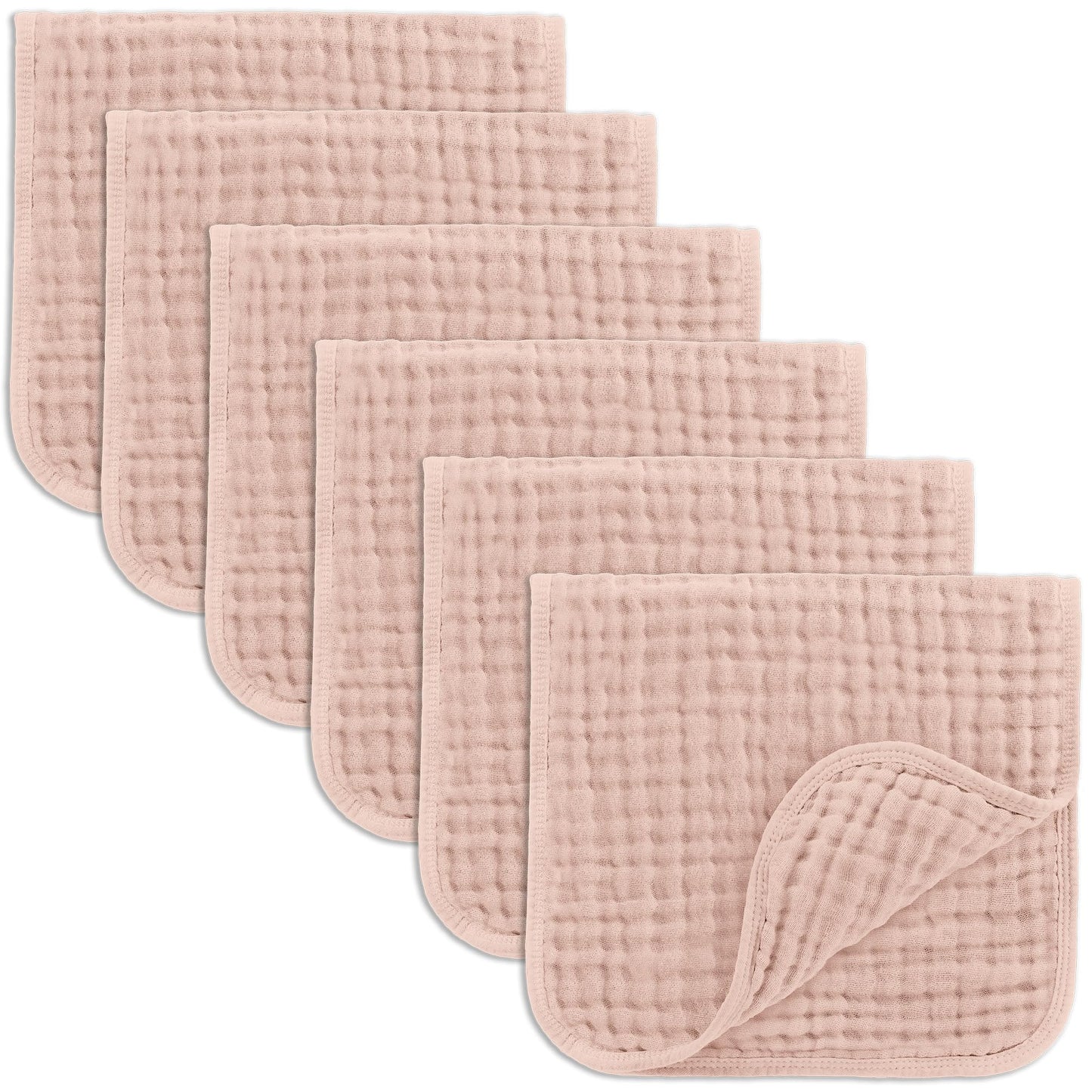 Comfy Cubs Muslin Burp Cloths 20" x 10", Pack of 10 - Large, 6 - Layer, Ultra Absorbent 100% Cotton for Baby Drool and Messes - Soft, Safe & Gentle Baby Burp Cloths for Boys & Girls - Multi - 7DAY'S