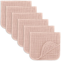 Comfy Cubs Muslin Burp Cloths 20" x 10", Pack of 10 - Large, 6 - Layer, Ultra Absorbent 100% Cotton for Baby Drool and Messes - Soft, Safe & Gentle Baby Burp Cloths for Boys & Girls - Multi - 7DAY'S